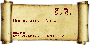 Bernsteiner Nóra névjegykártya