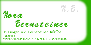 nora bernsteiner business card